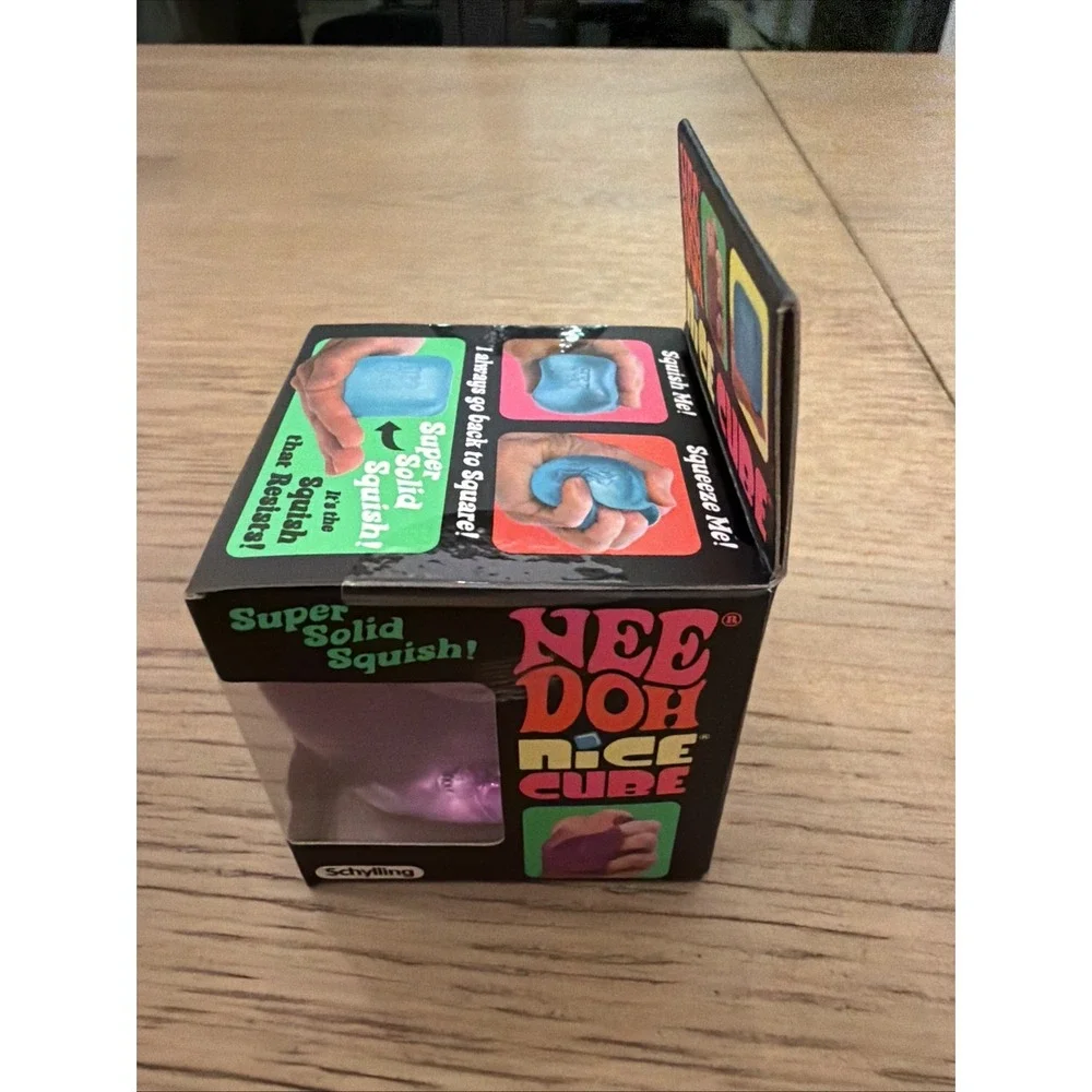 Nee Doh Nice Cube Blue Super Solid Squishy Stress Relief Toys Purple